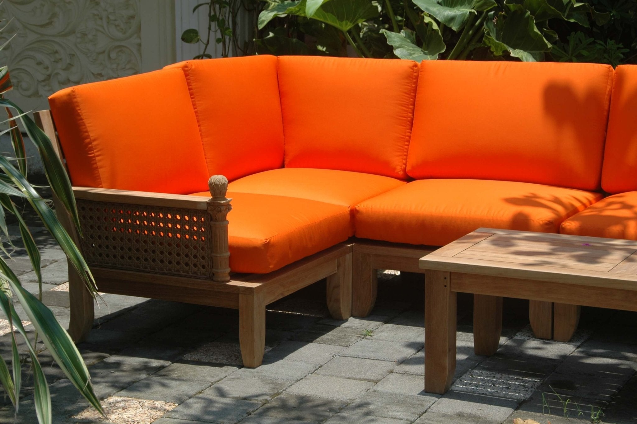 Luxe Modular Deep Seating Set – Teak Sofa (Granite) by Anderson Teak