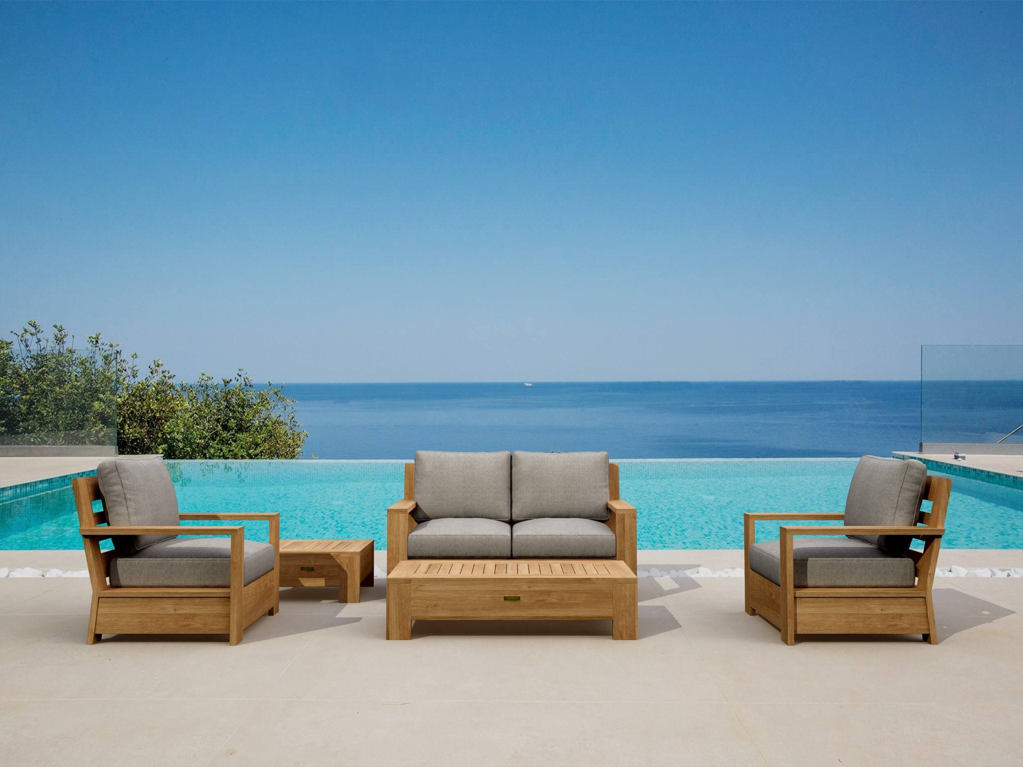 Madera 5 - pc Deep Seating – (Cast Slate) by Anderson Teak