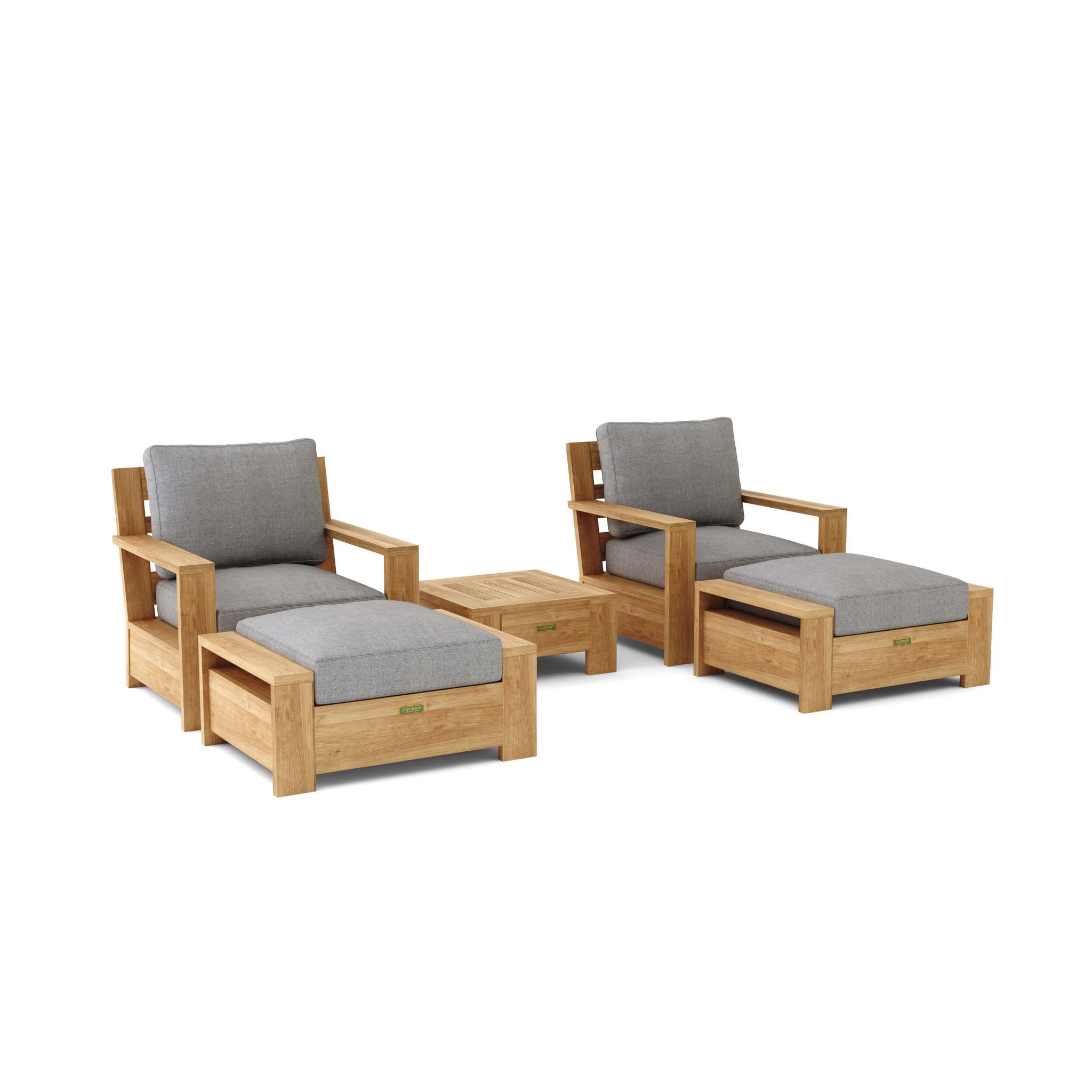Madera 5 - pc Deep Seating – (Cast Slate) by Anderson Teak
