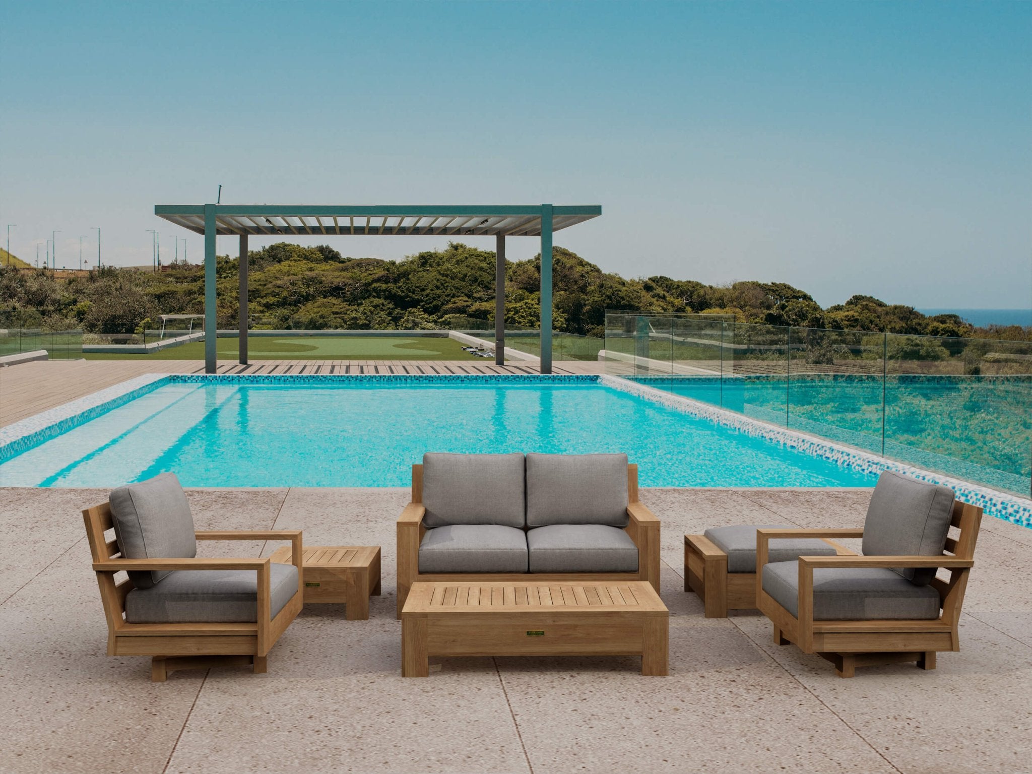Madera 6 - pc Deep Seating – (Cast Slate) by Anderson Teak