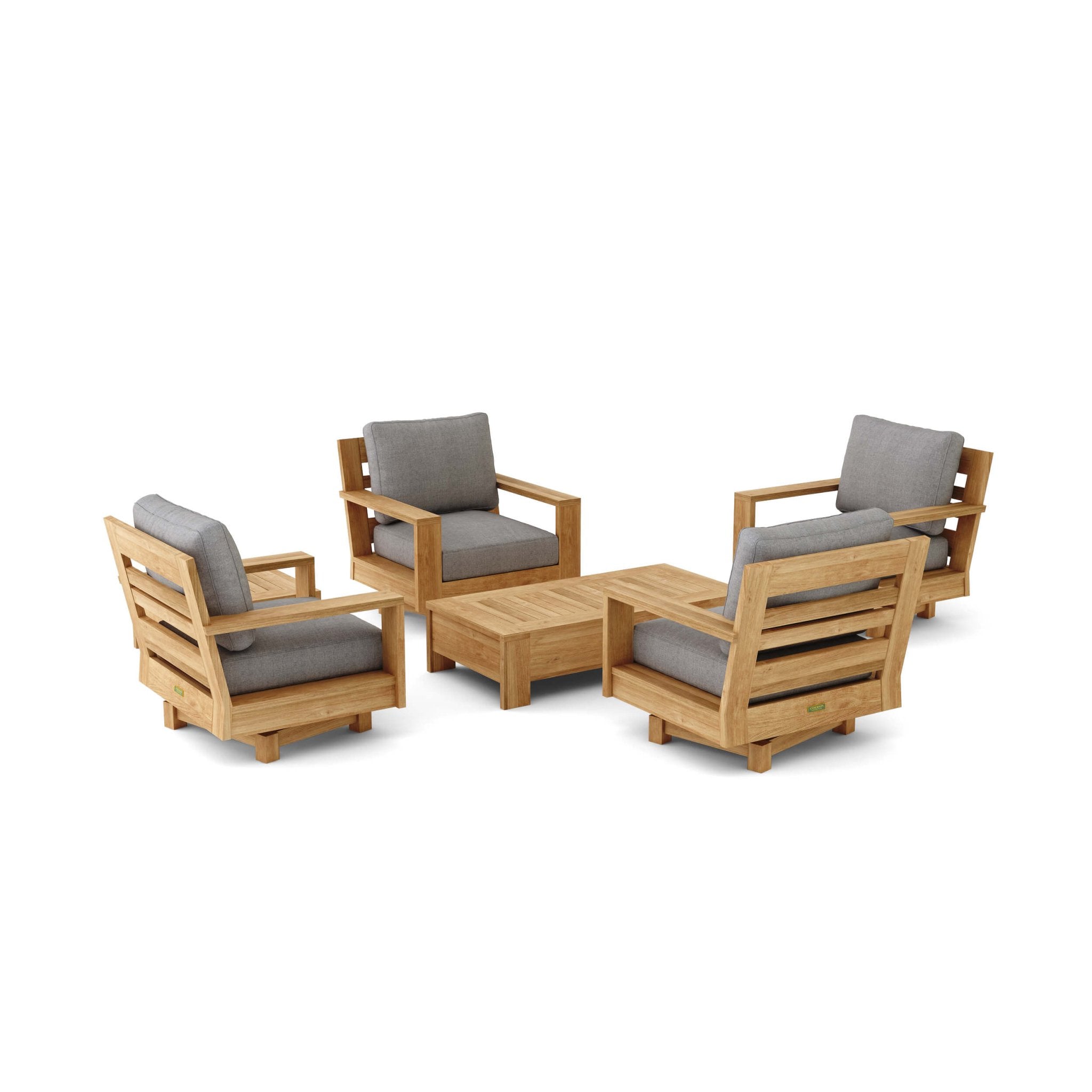 Madera 6 - pc Deep Seating – (Cast Slate) by Anderson Teak