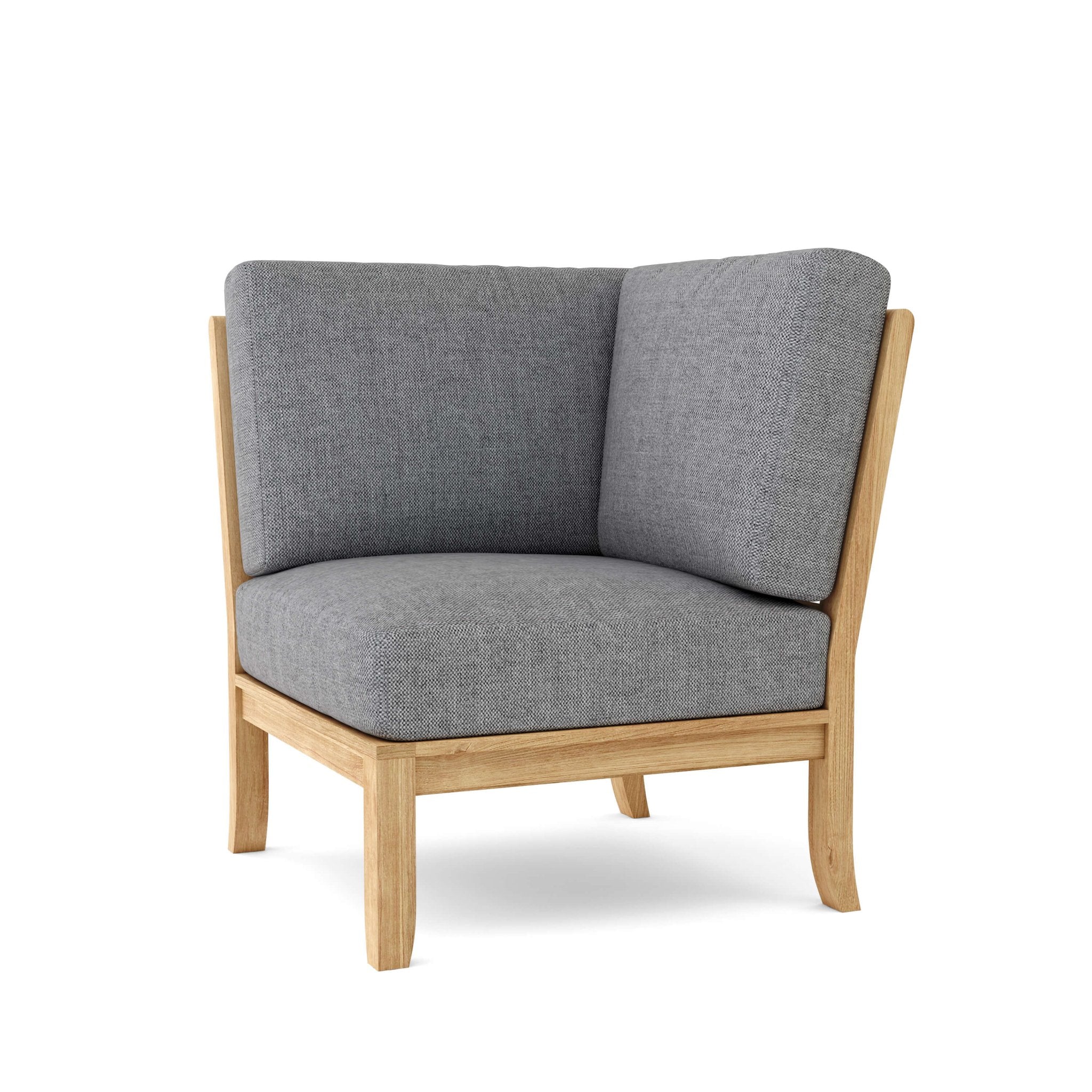 Natsepa Corner Modular Deep Seating – (Cast Slate/Bliss Smoke) by Anderson Teak