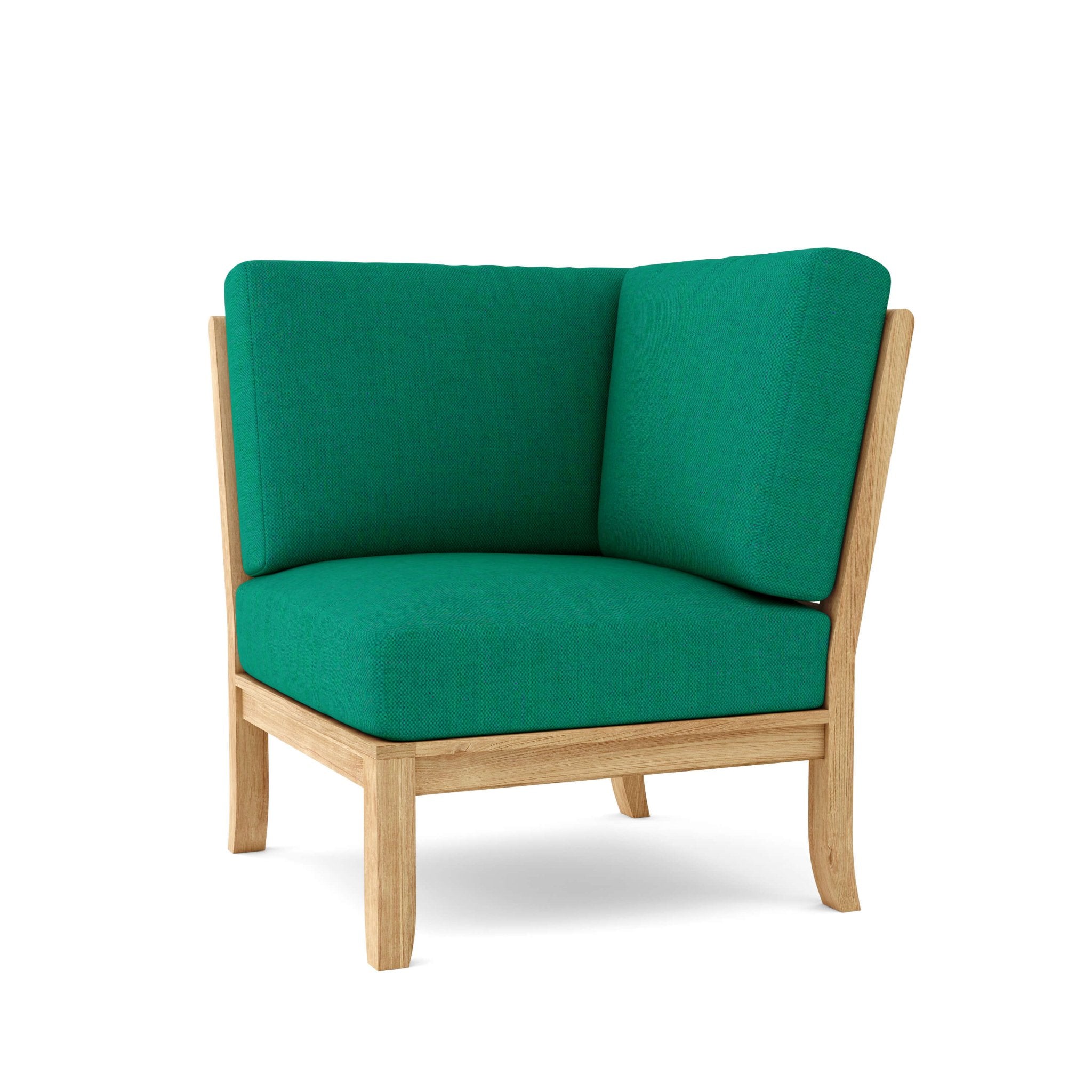 Natsepa Corner Modular Deep Seating – (Forest Green) by Anderson Teak