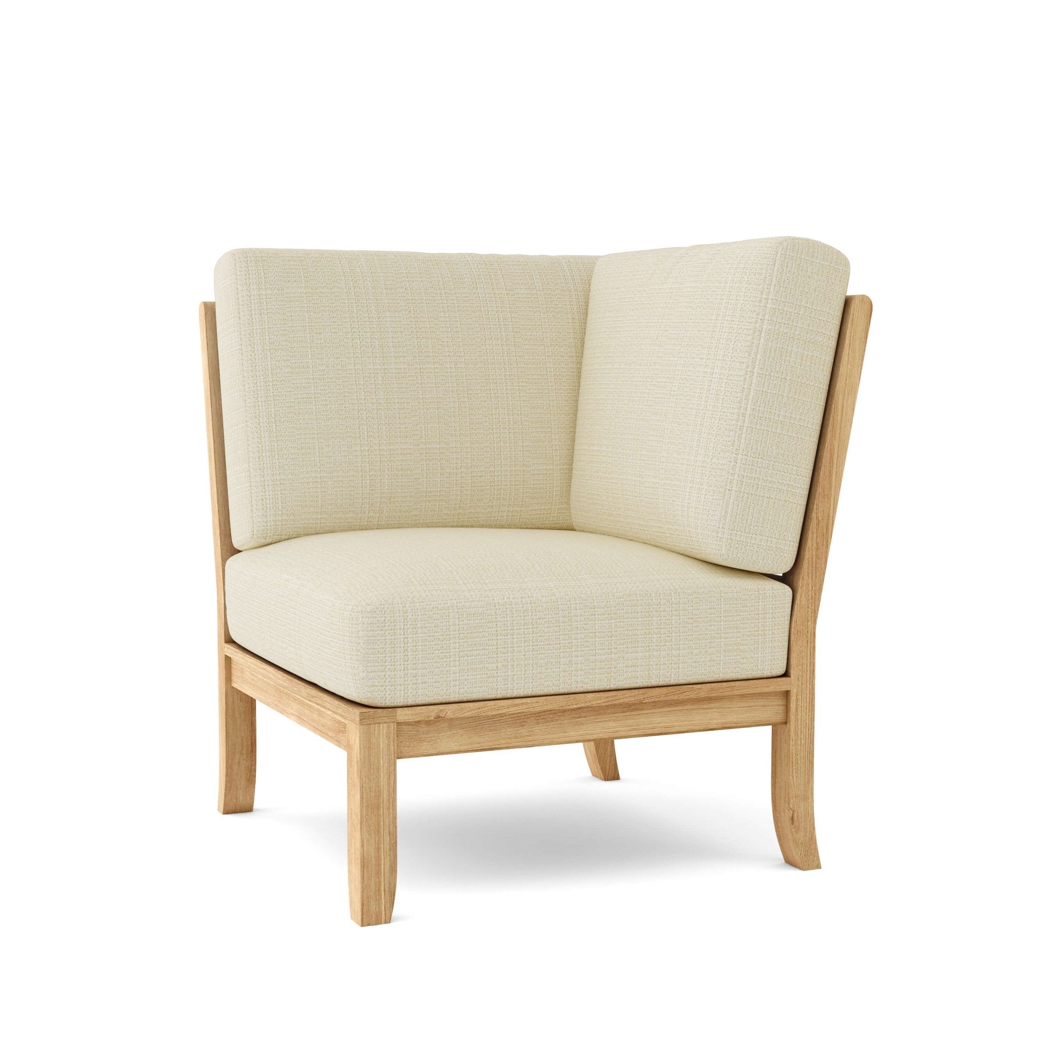 Natsepa Corner Modular Deep Seating – (Linen Antique Beige) by Anderson Teak