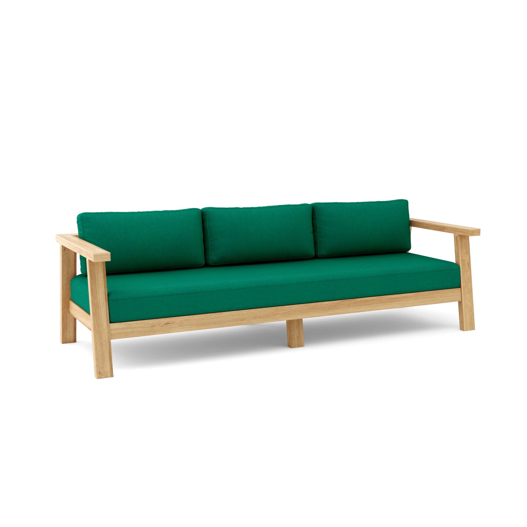 Palermo Deep Seating Sofa – Teak Sofa (Forest Green) by Anderson Teak