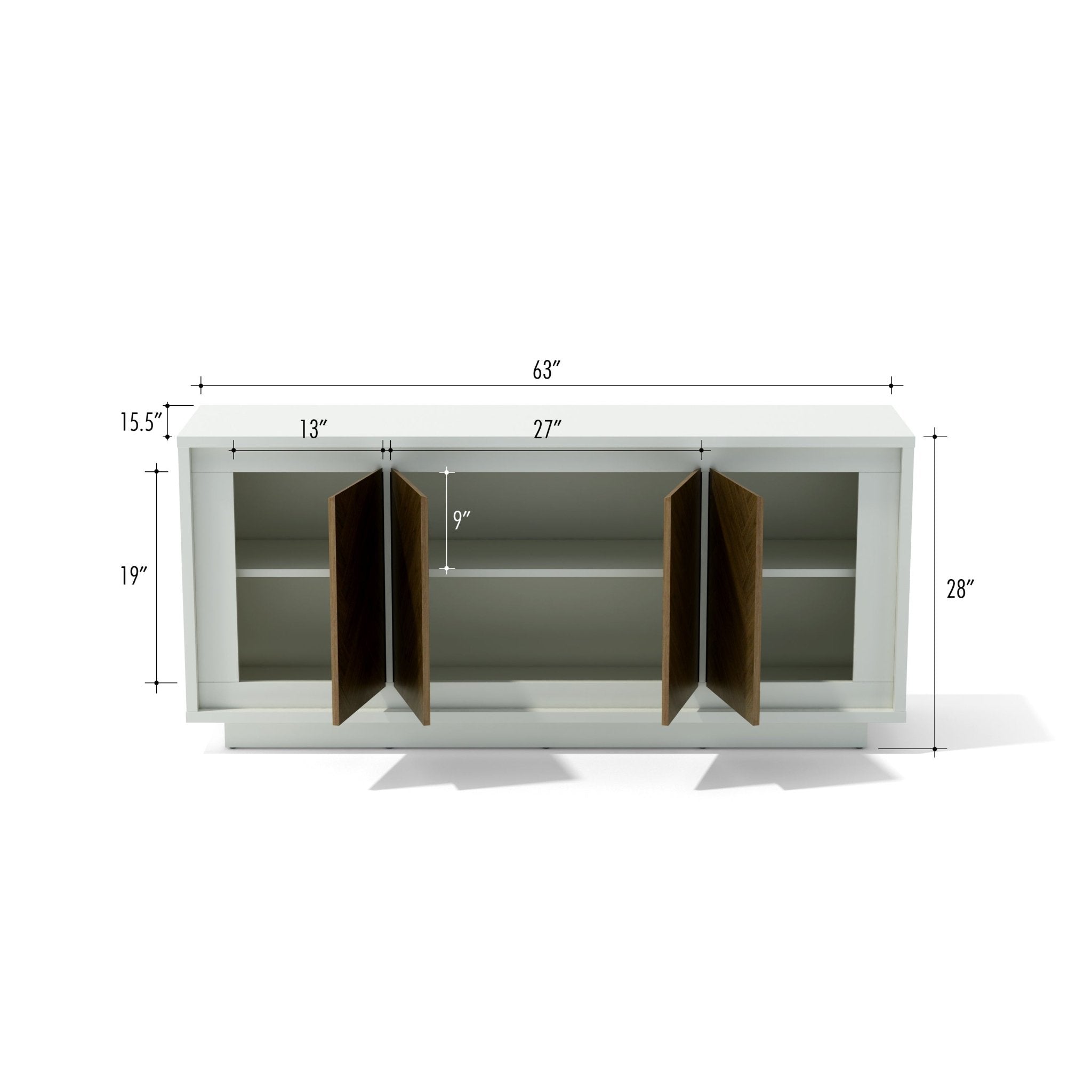 Paraggi Sideboard – (White & Mahogany) by Anderson Teak