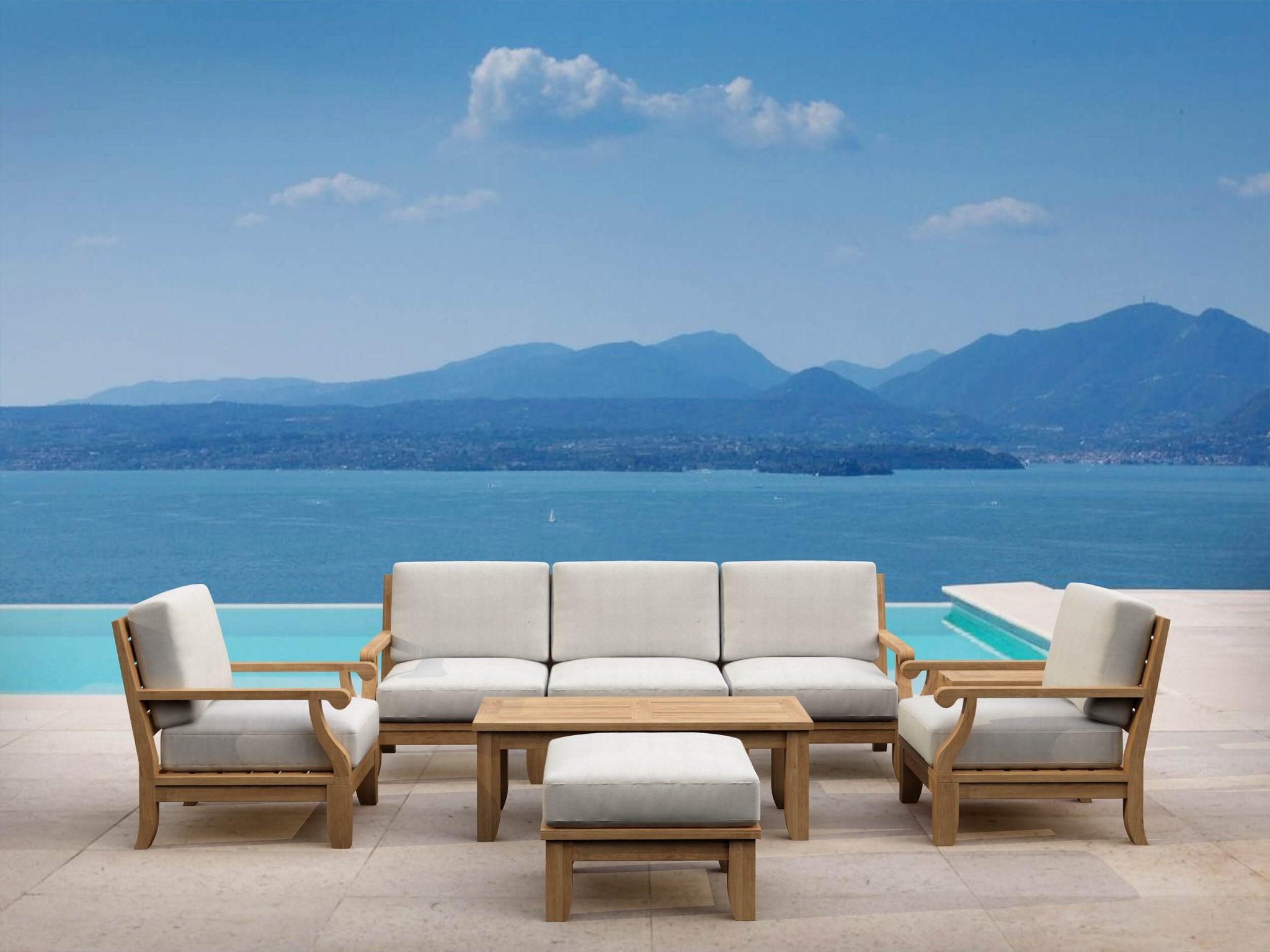 Riviera Luxe 8 - Pieces Modular Set – (Cast Slate/Bliss Smoke) by Anderson Teak