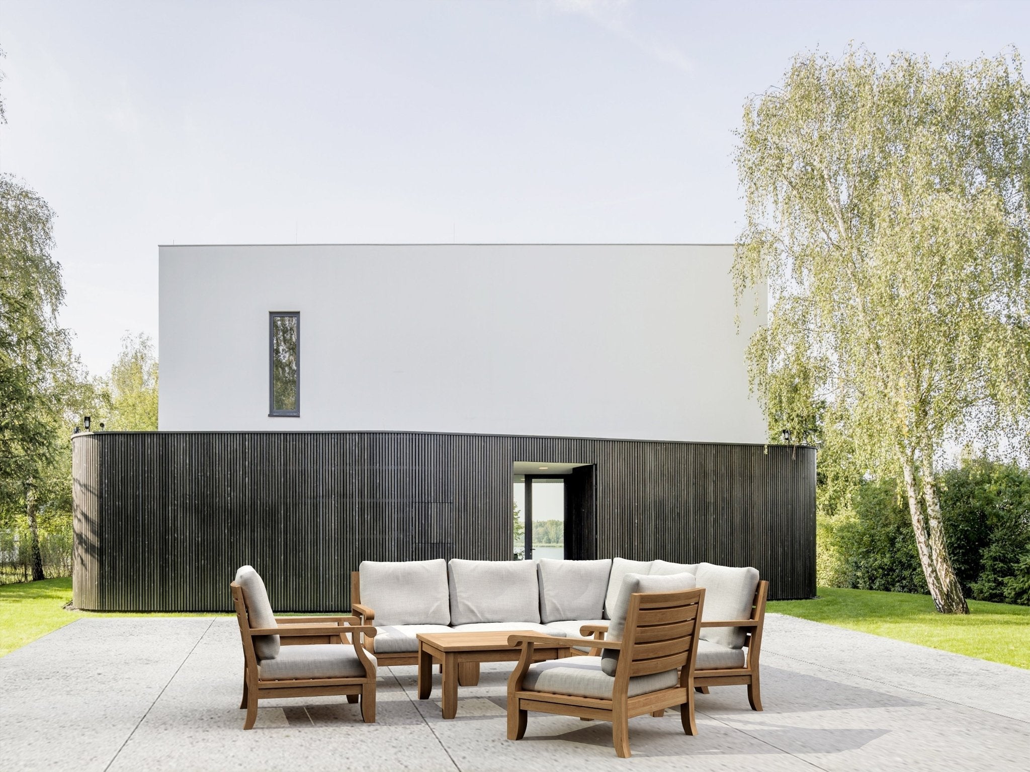 Riviera Modular Deep Seating Set – (Granite) by Anderson Teak