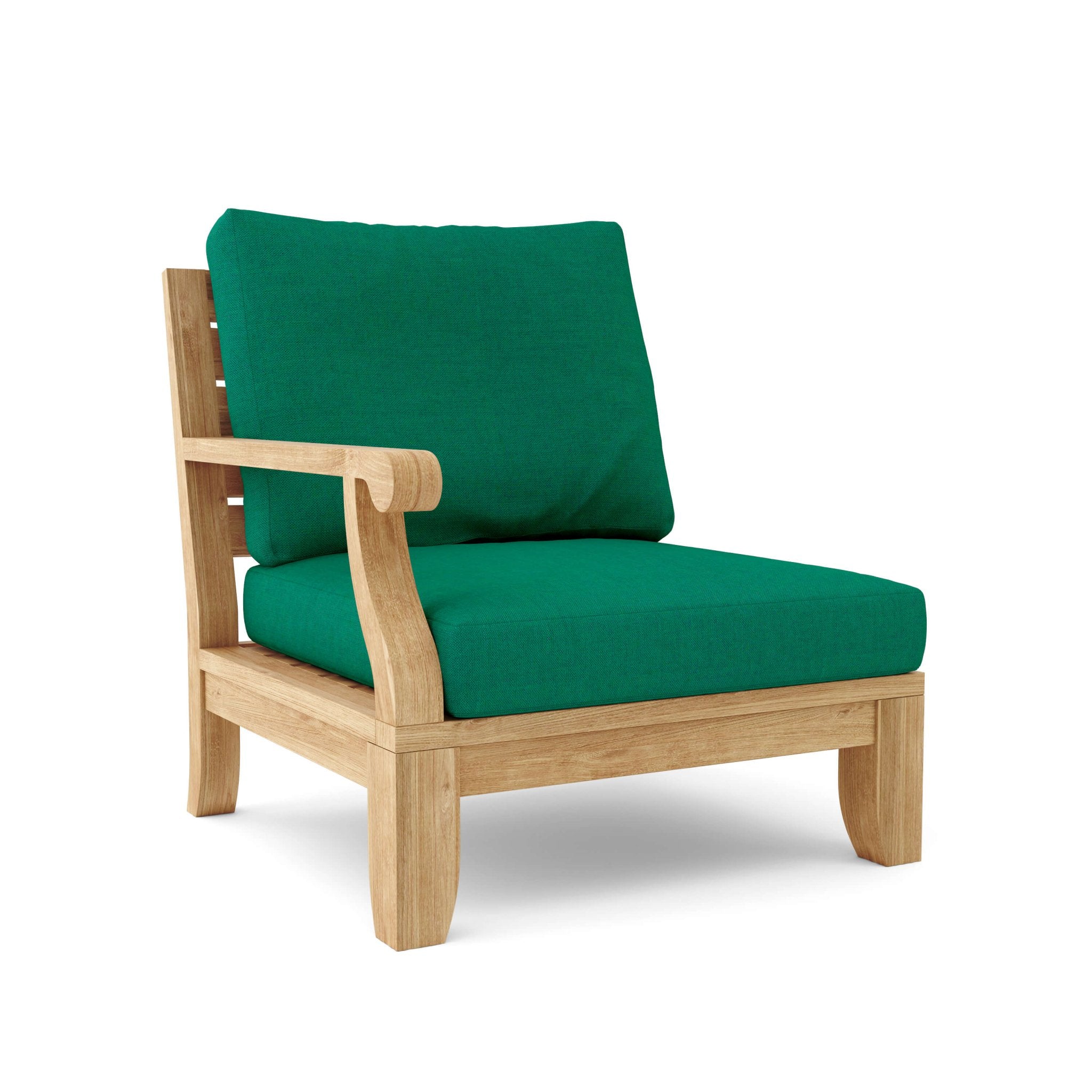 Riviera Modular Deep Seating Set – Teak Sofa (Forest Green) by Anderson Teak