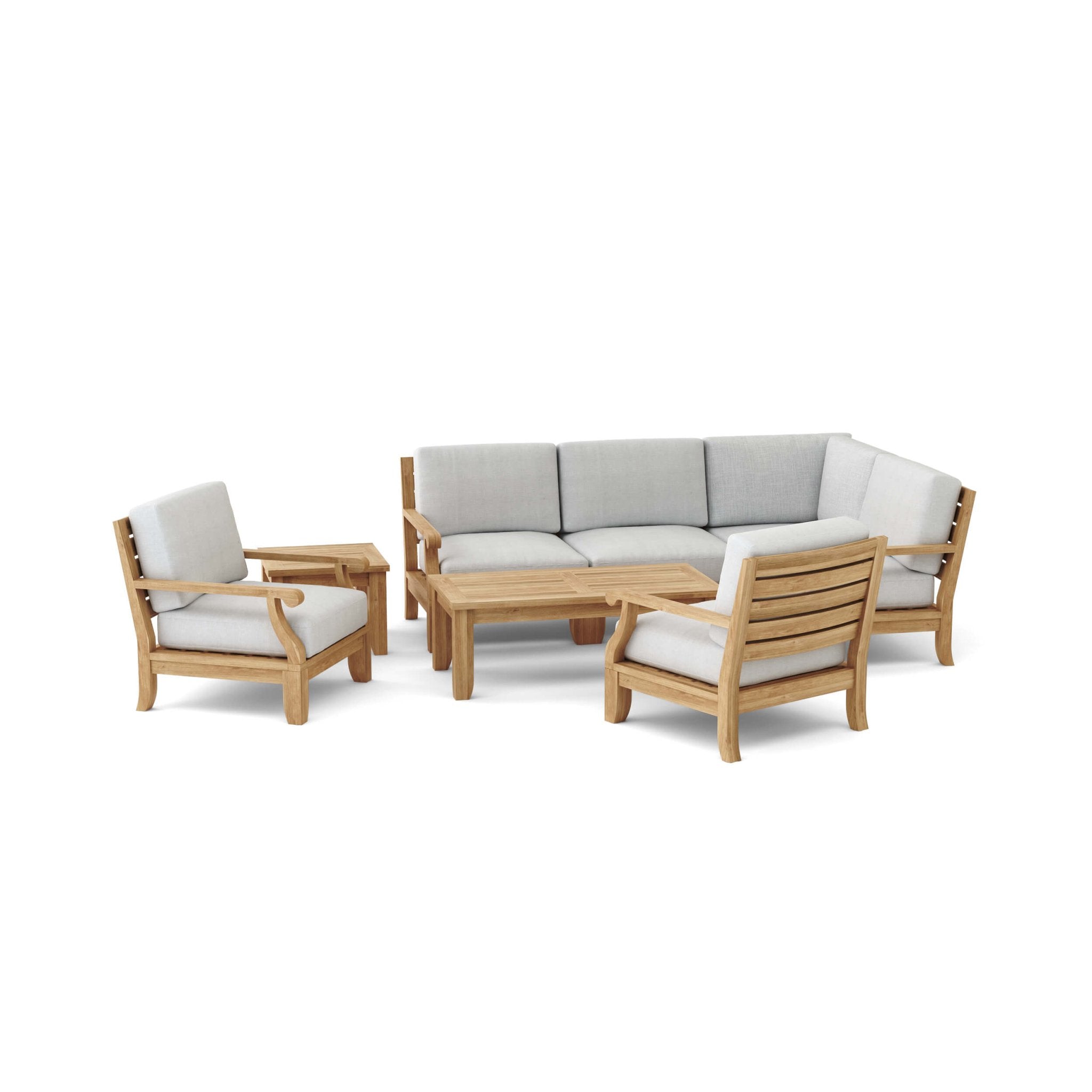 Riviera Modular Seating 7 - pc Set – (Cast Slate) by Anderson Teak