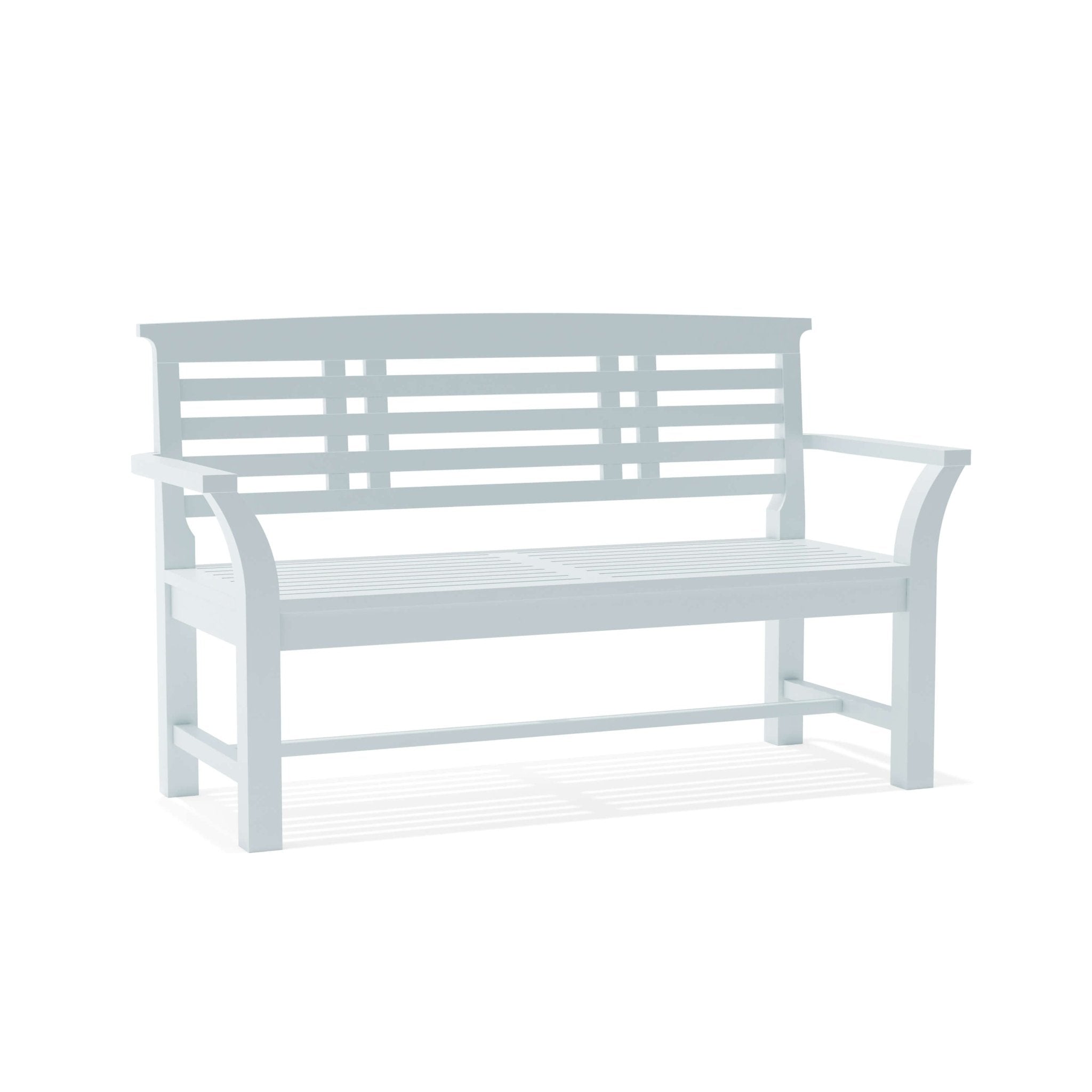 Sakura 2 - Seater Teak Bench In White Finish – Bench () by Anderson Teak