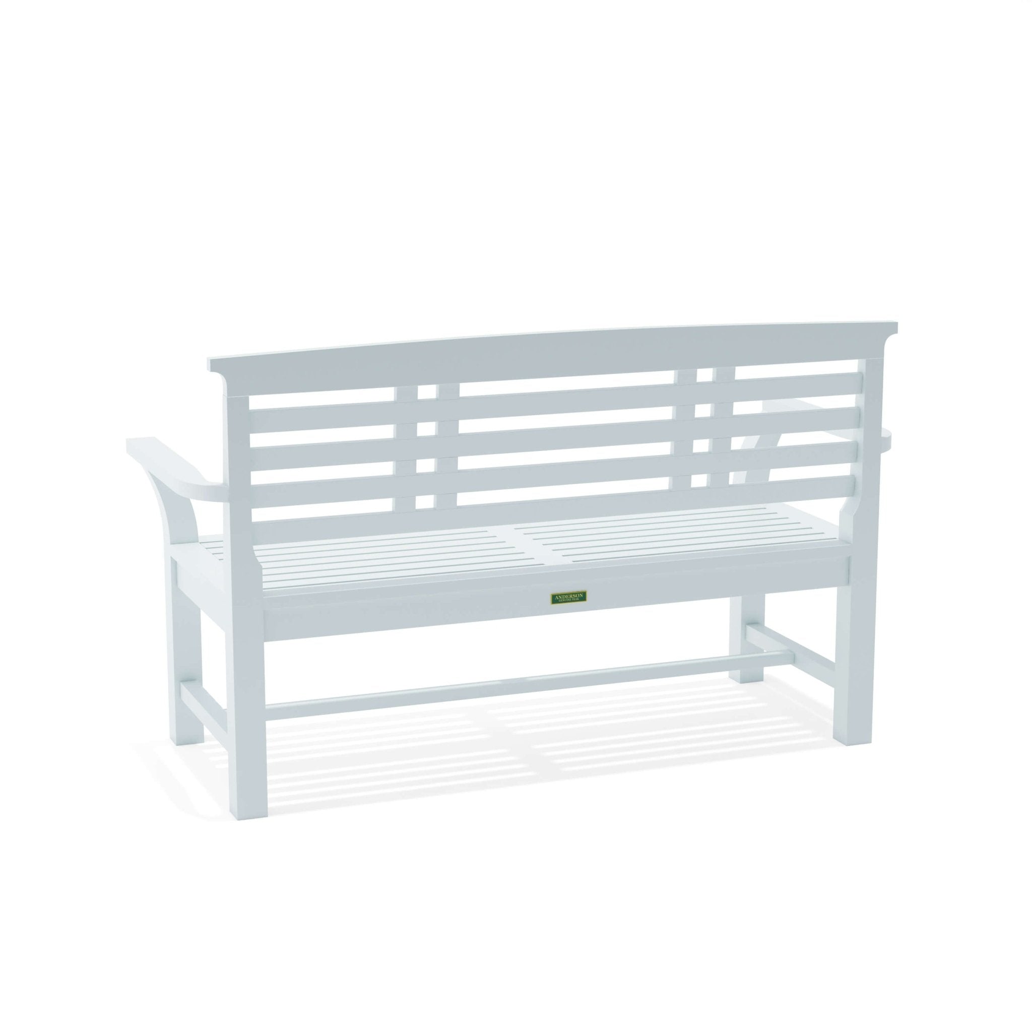 Sakura 2 - Seater Teak Bench In White Finish – Bench () by Anderson Teak