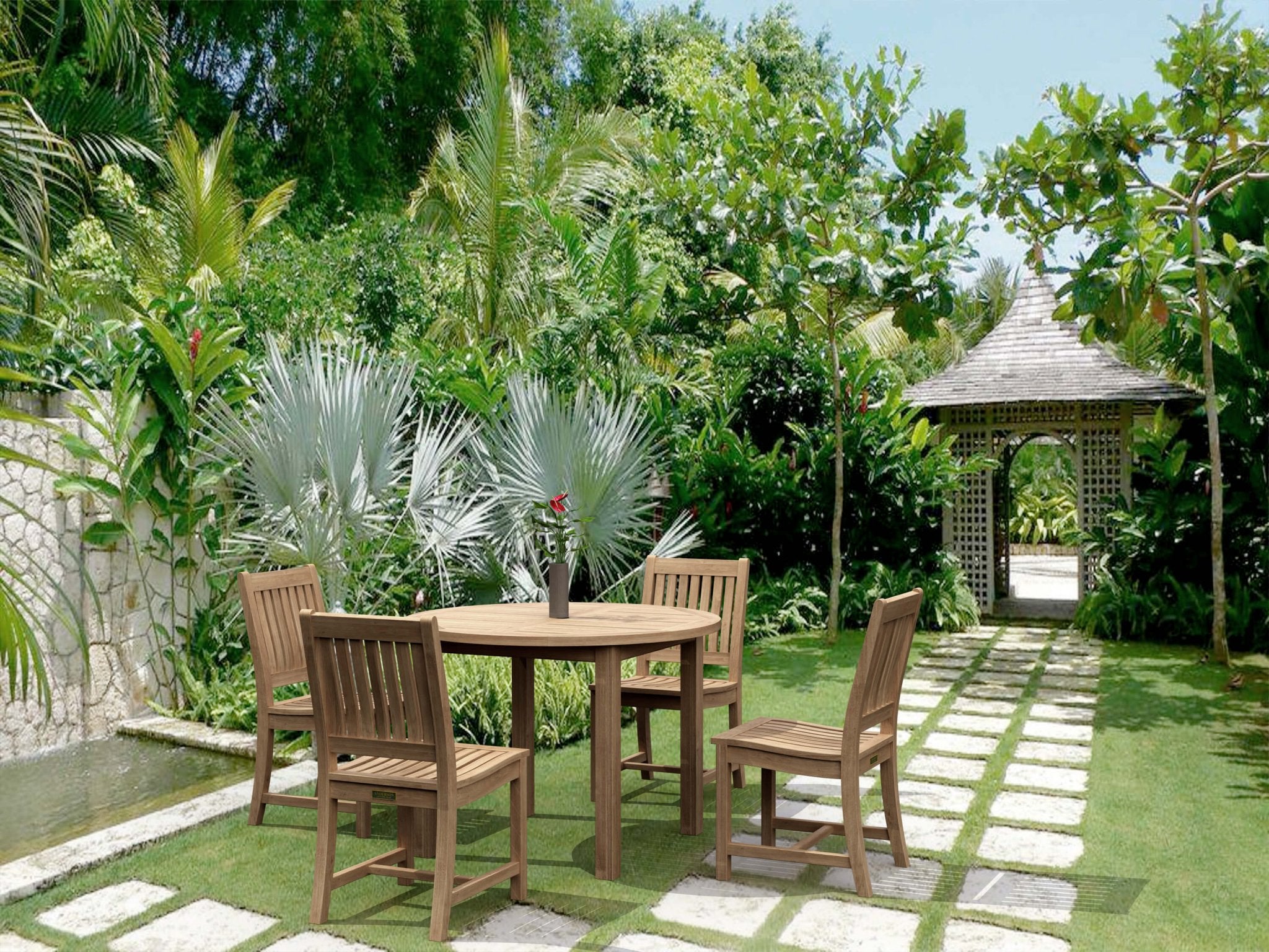 Sommerset 5 - pc Dining Table Set – Teak Dining Set () by Anderson Teak