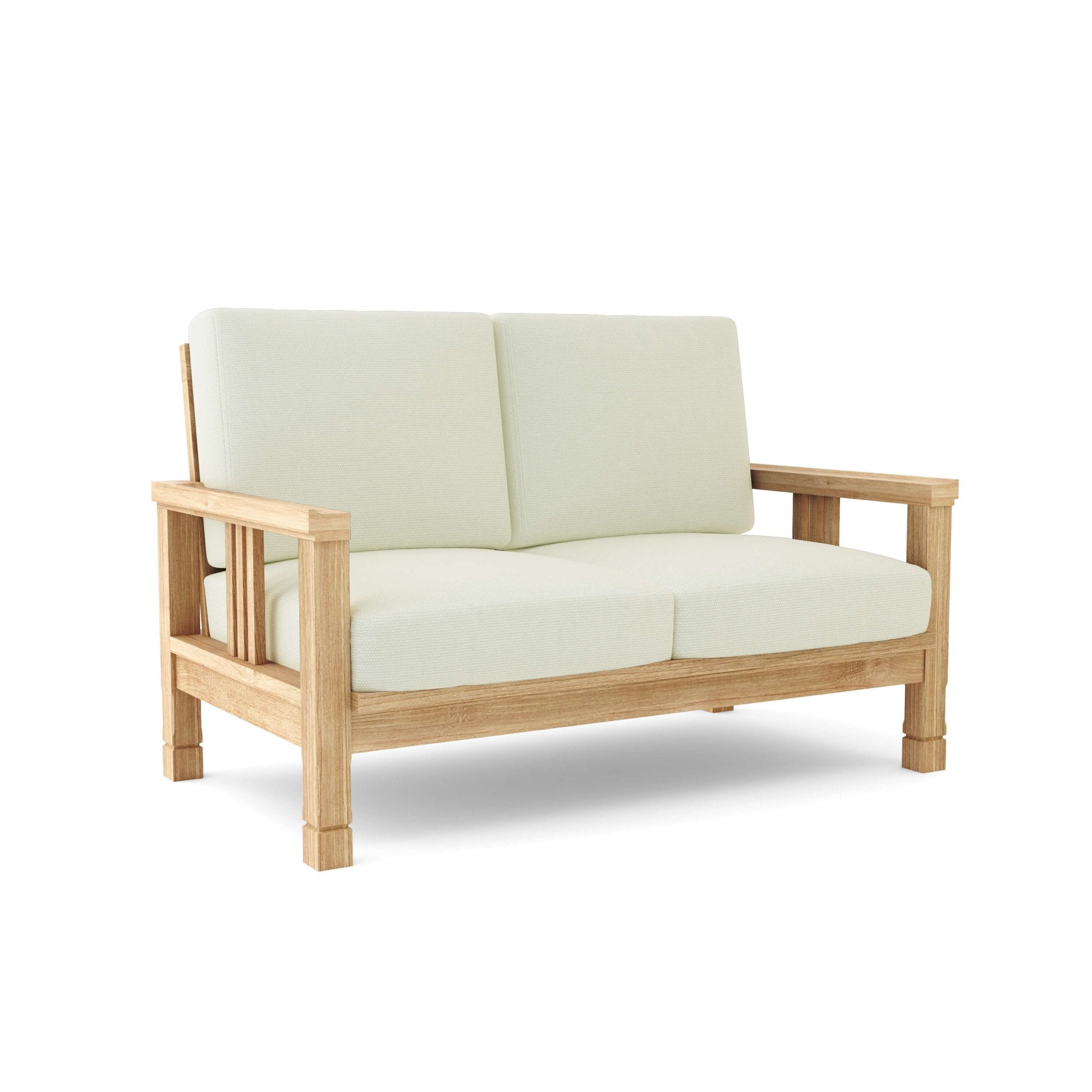 SouthBay Deep Seating Loveseat – (Natural) by Chapman Collection