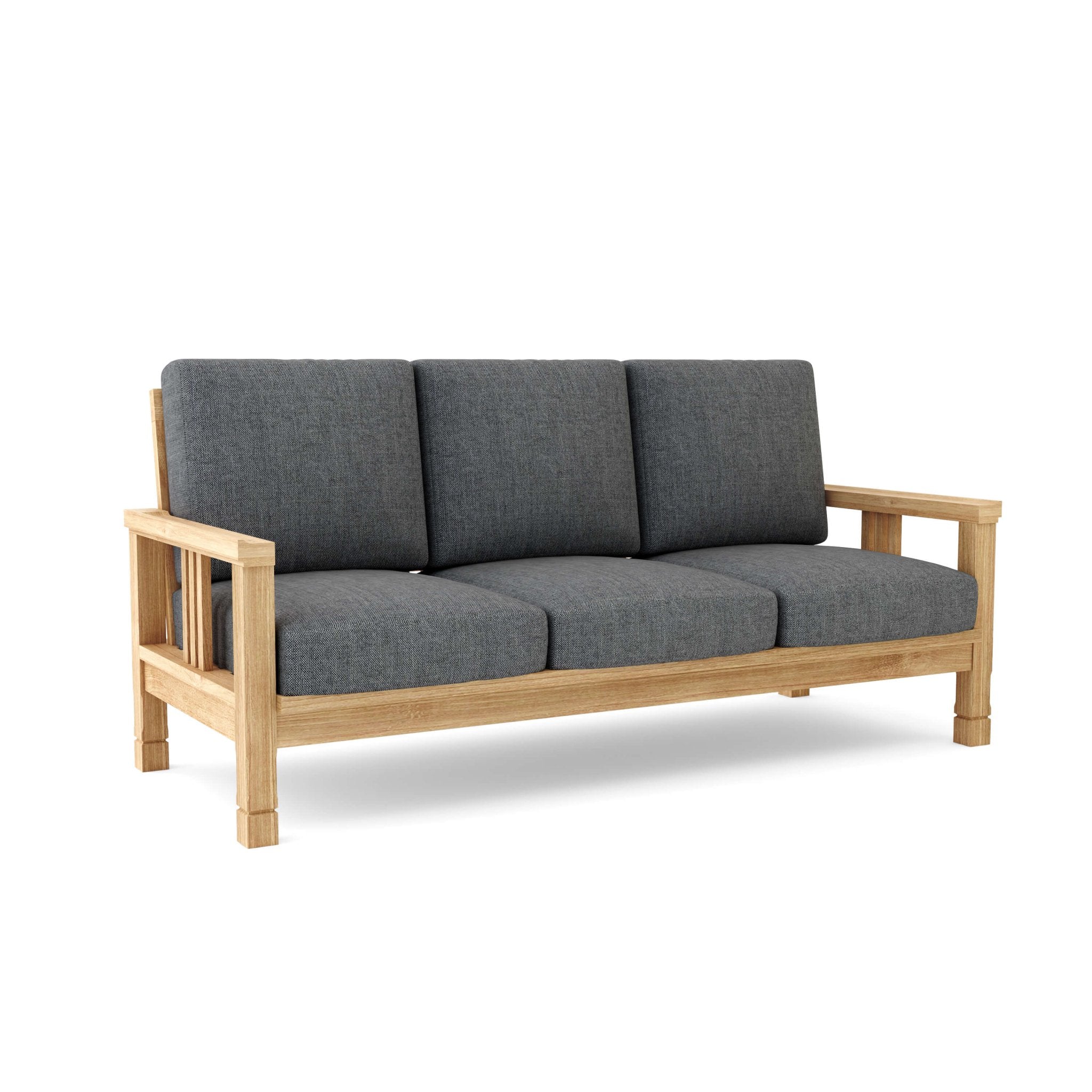 SouthBay Deep Seating Sofa – Teak Sofa (Cast Charcoal) by Chapman Collection