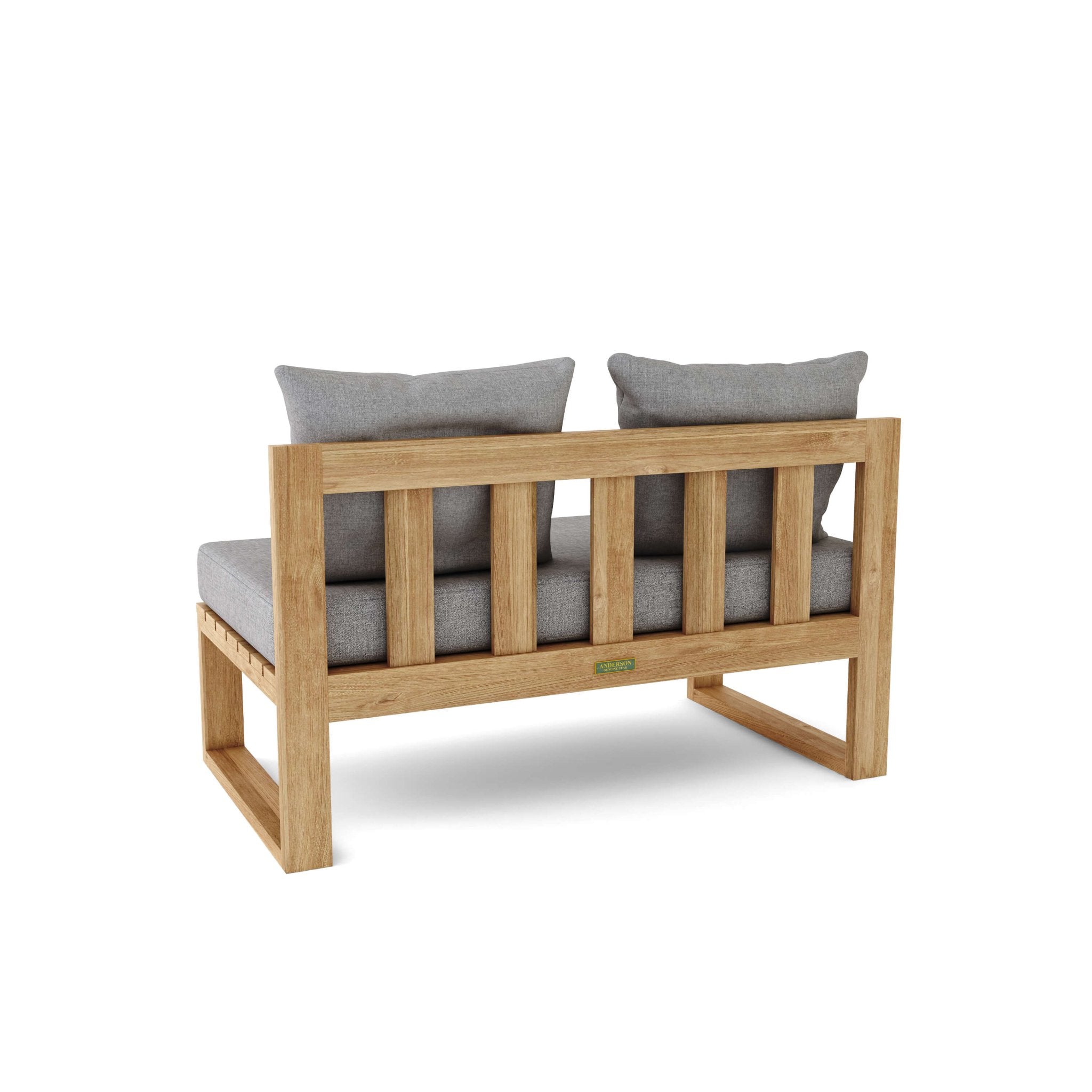 Straight Modular Deep Seating – Teak Bench (Cast Slate) by Anderson Teak