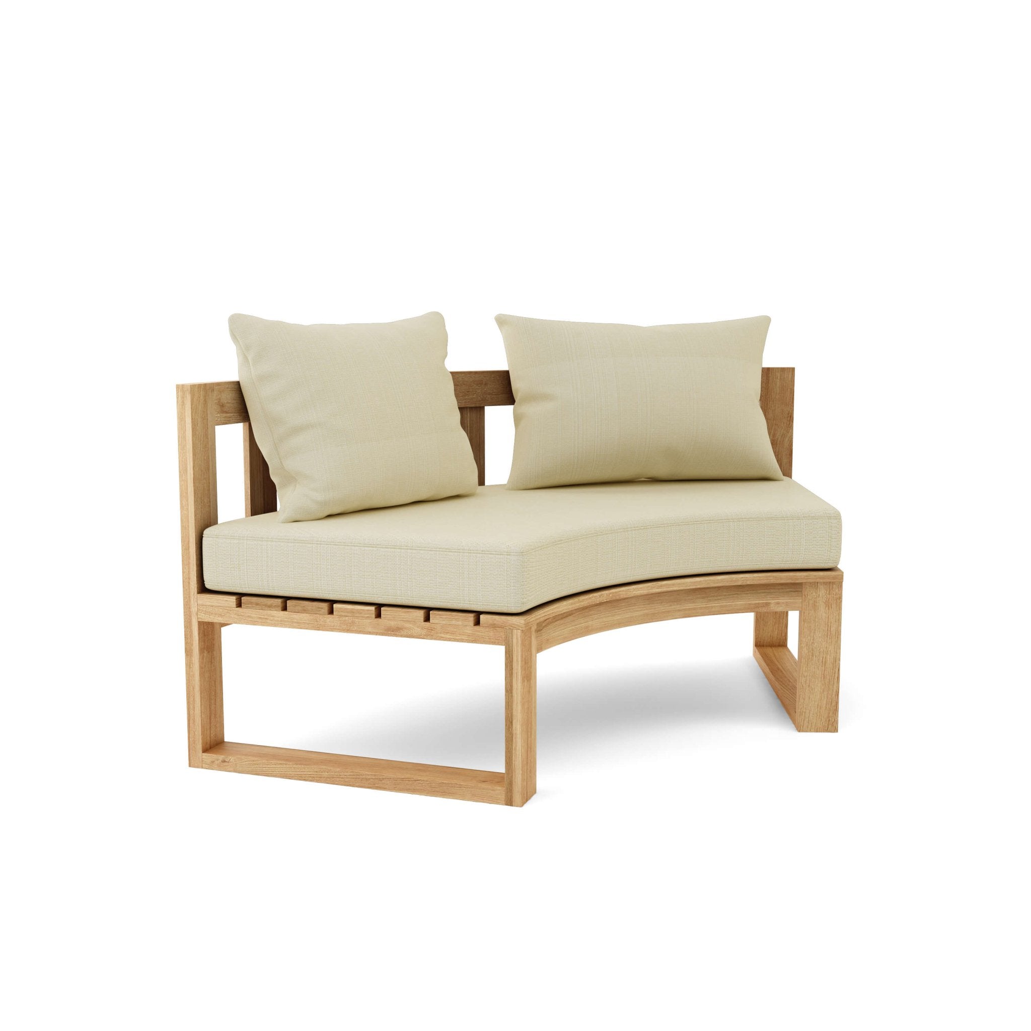 Straight Modular Deep Seating – Teak Bench (Natural) by Anderson Teak