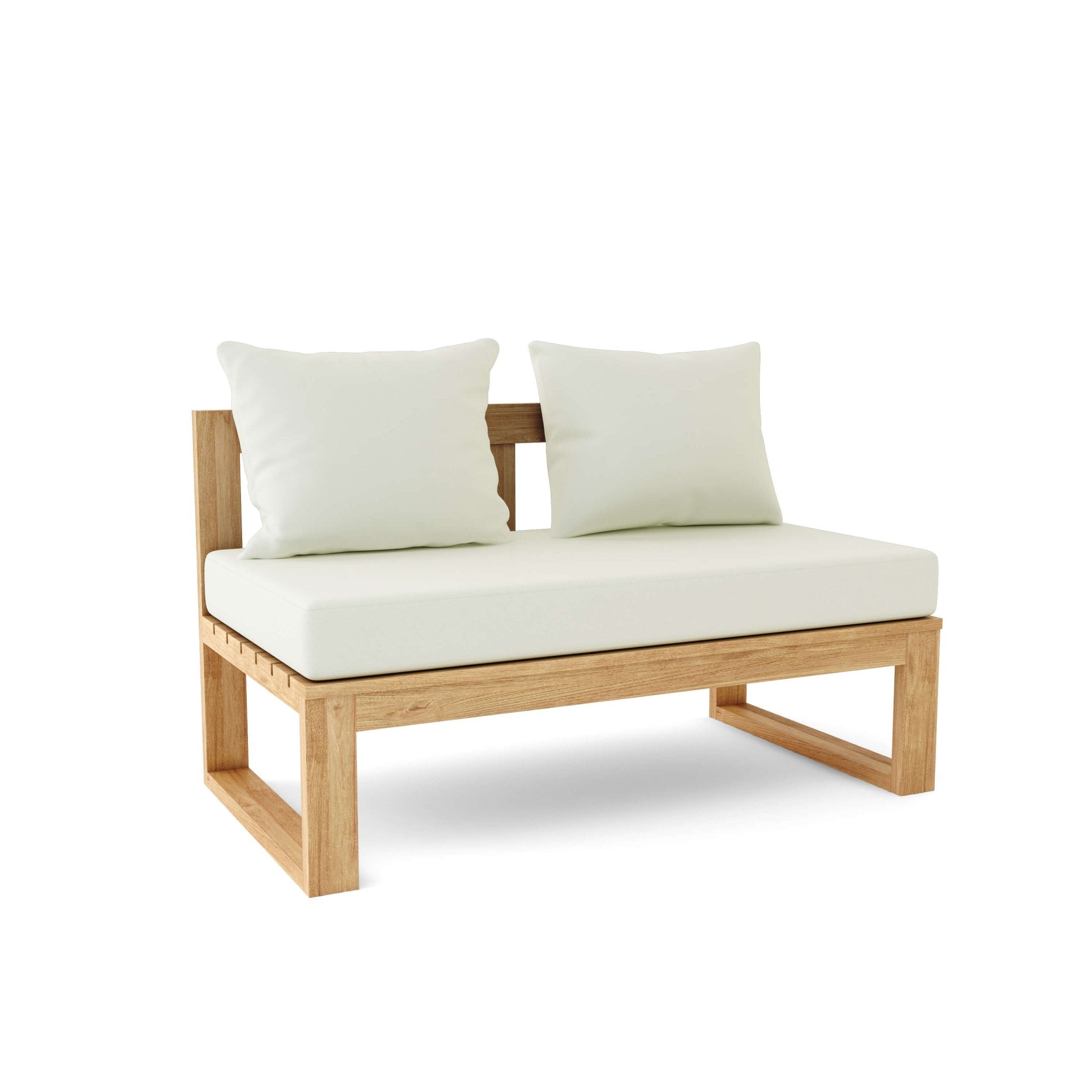 Straight Modular Deep Seating – Teak Bench (Natural) by Anderson Teak