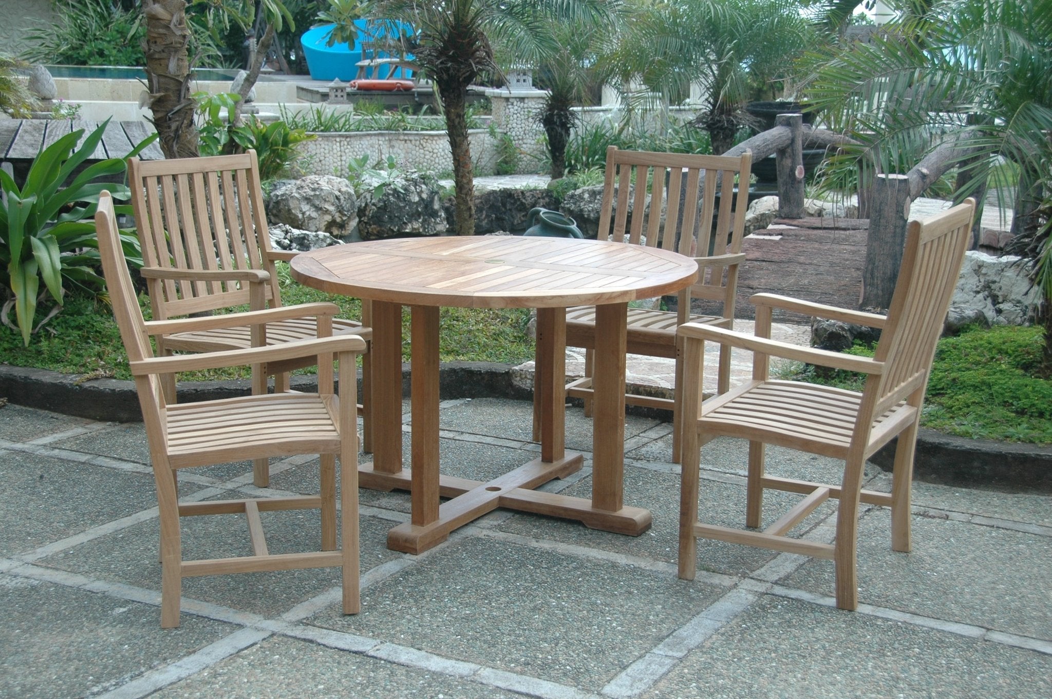 Tosca Wilshire 5 - pc Dining Table Set – Teak Dining Set () by Anderson Teak
