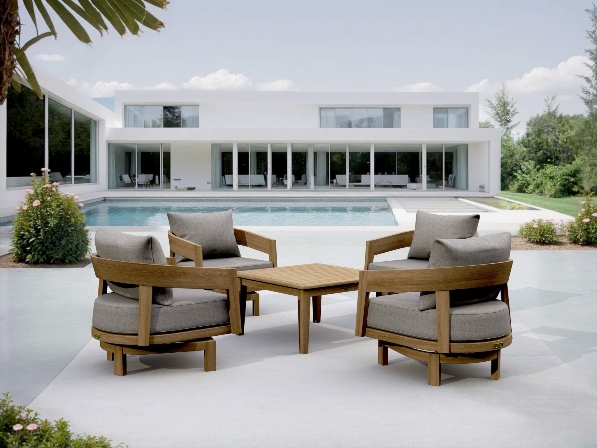 Toscana 5 - pc Deep Seating Swivel Set – Deep Seating Set () by Anderson Teak