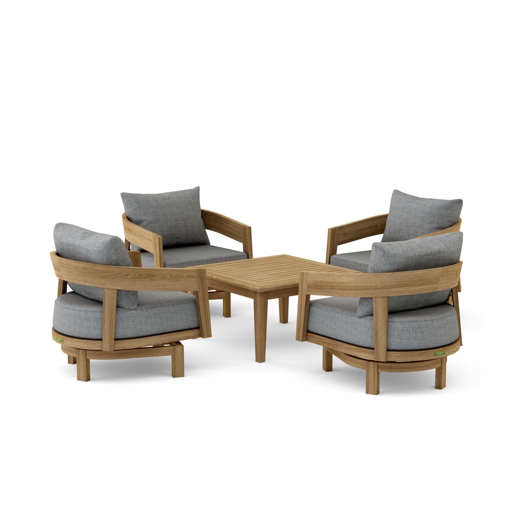 Toscana 5 - pc Deep Seating Swivel Set – Deep Seating Set () by Anderson Teak
