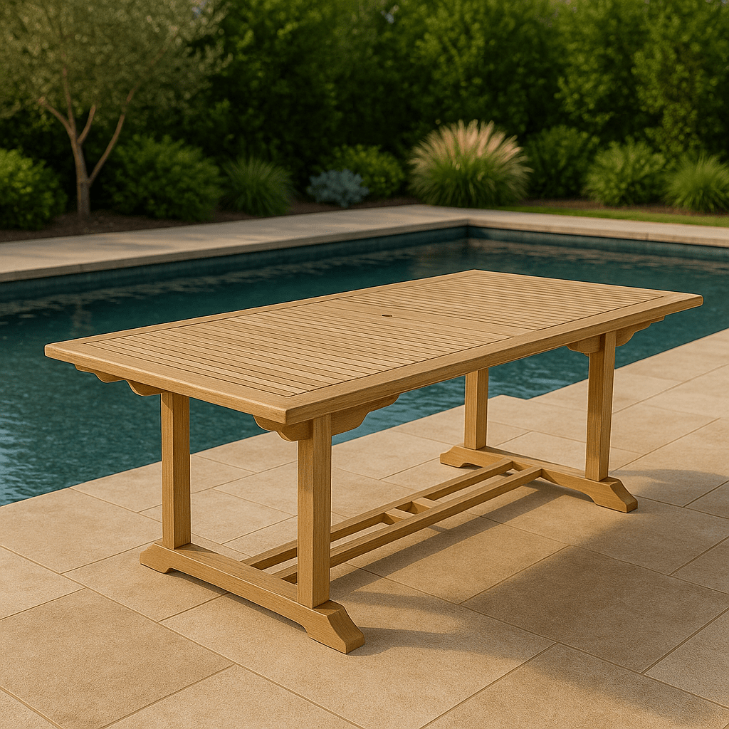 Valencia 117" Rectangular Double Extension Table – () by Anderson Teak