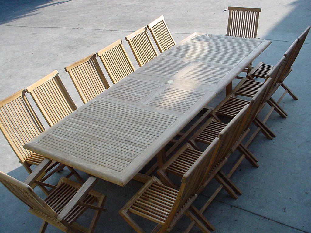 Valencia Classic 15 - pc Dining Table Set – () by Anderson Teak