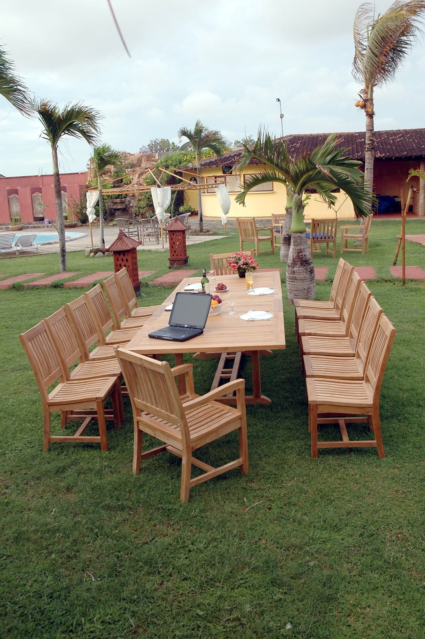 Valencia Rialto 15 - pc Dining Table Set – () by Anderson Teak