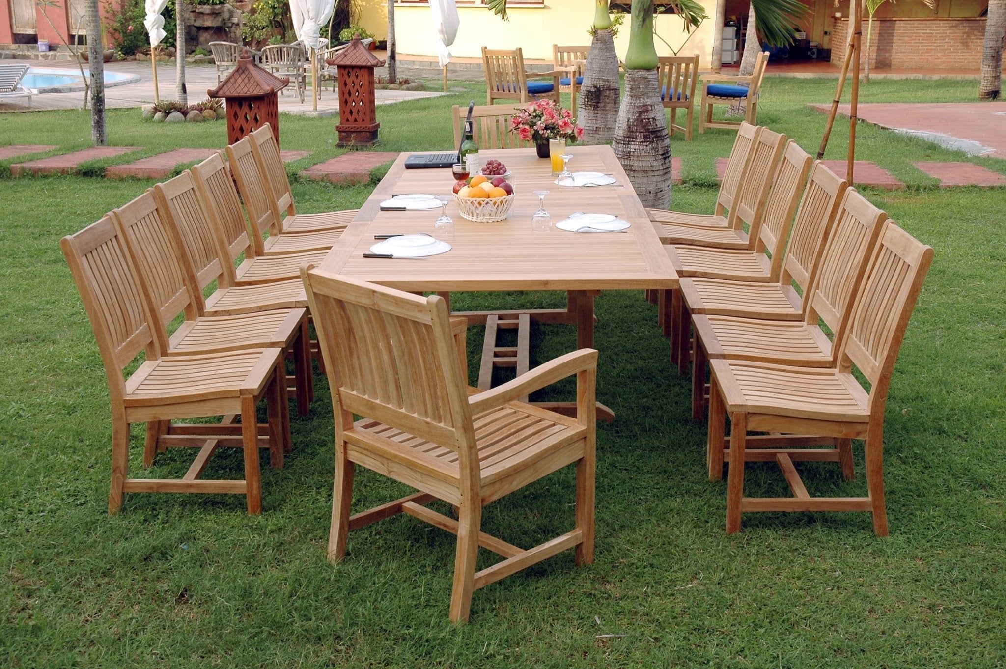 Valencia Rialto 15 - pc Dining Table Set – () by Anderson Teak