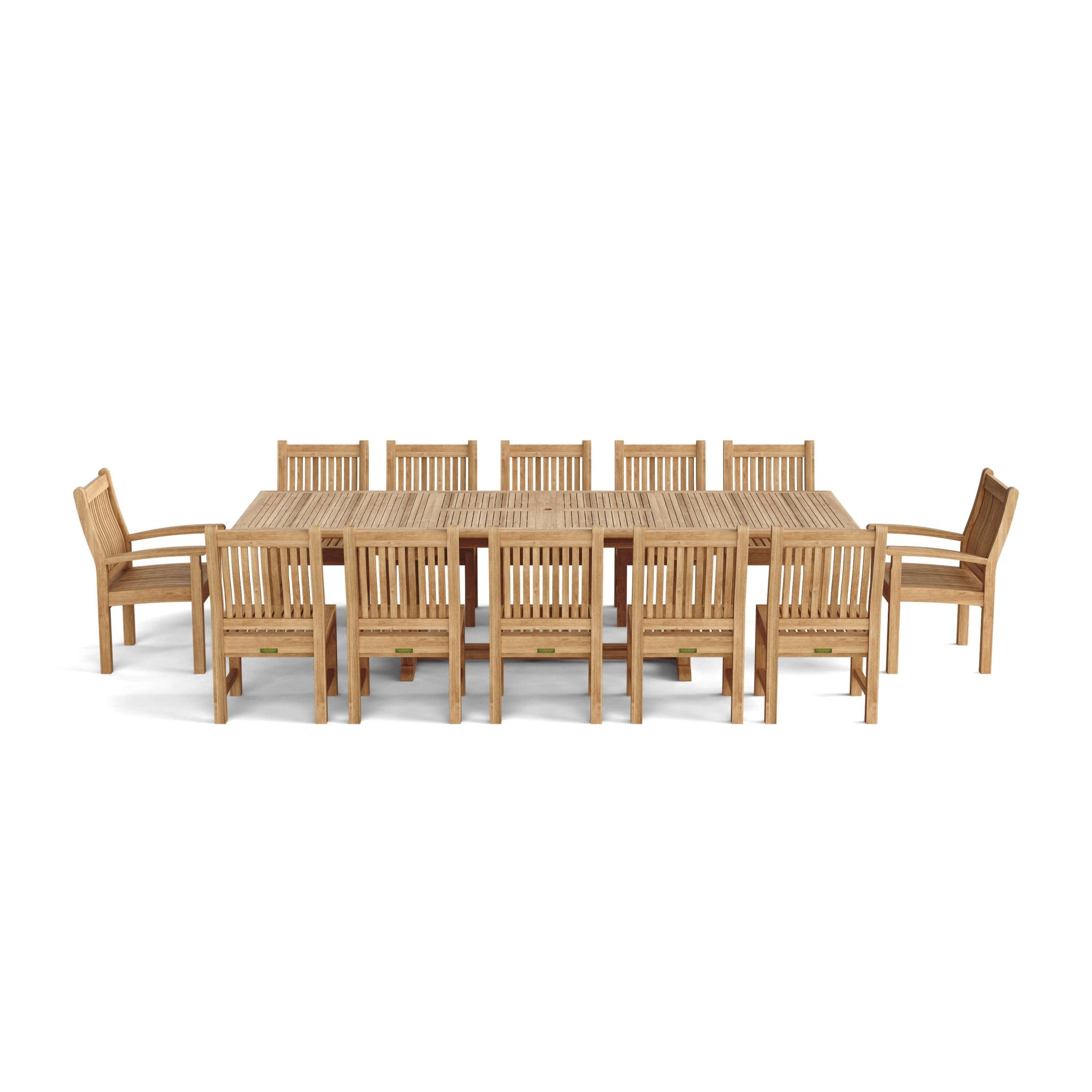 Valencia Sahara 13 - pc Dining Table Set – () by Anderson Teak