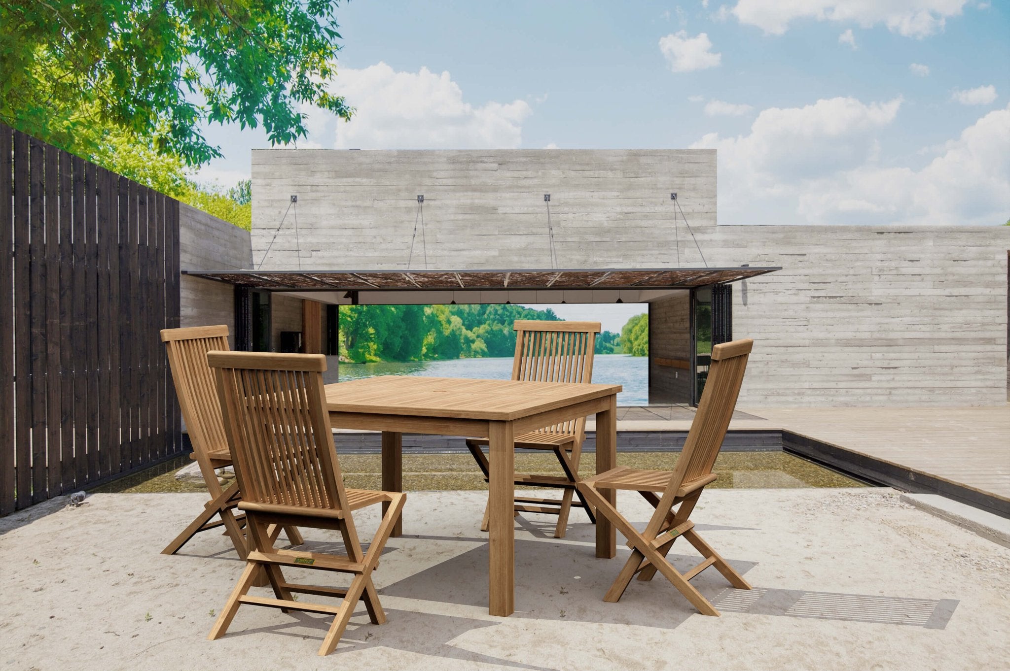 Windsor Classic 5 - pc Dining Table Set – () by Anderson Teak